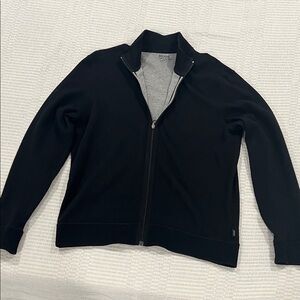 Hugo Boss Men's Black Zip-Up Sweater